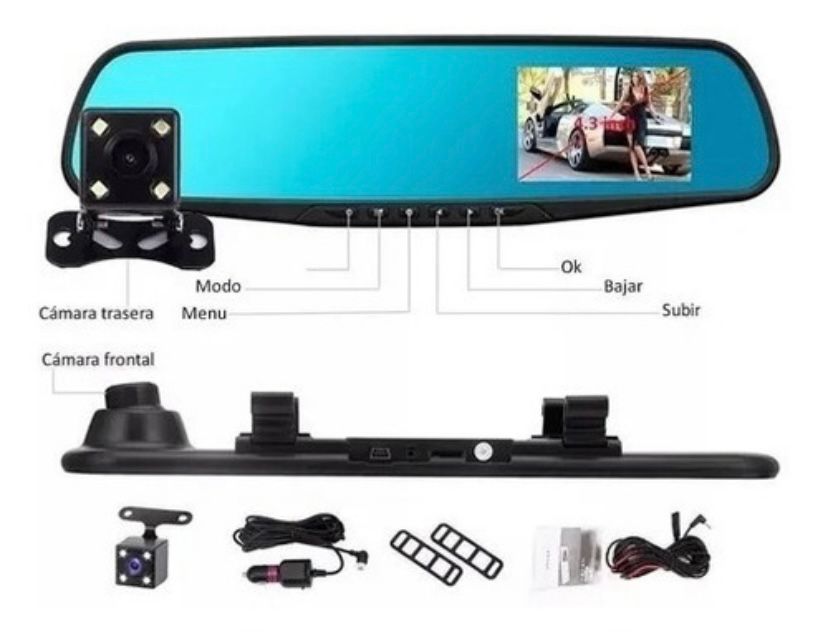 Espejo Retrovisor Camara Full Hd 1080p